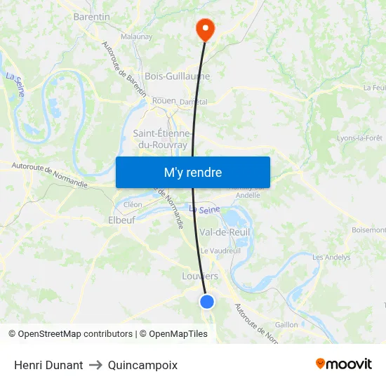 Henri Dunant to Quincampoix map