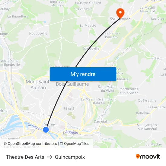 Theatre Des Arts to Quincampoix map