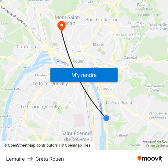 Lemaire to Greta Rouen map