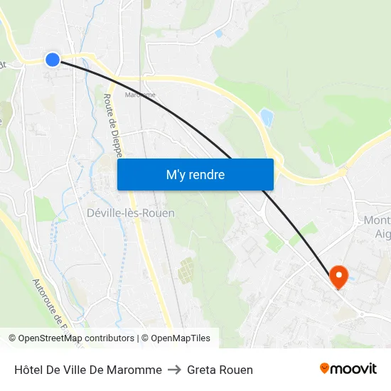 Hôtel De Ville De Maromme to Greta Rouen map