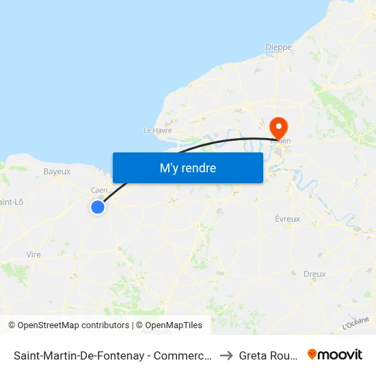 Saint-Martin-De-Fontenay - Commerces to Greta Rouen map