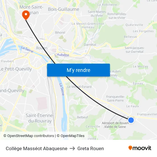 Collège Masséot Abaquesne to Greta Rouen map