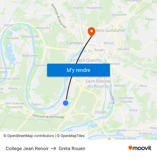 College Jean Renoir to Greta Rouen map