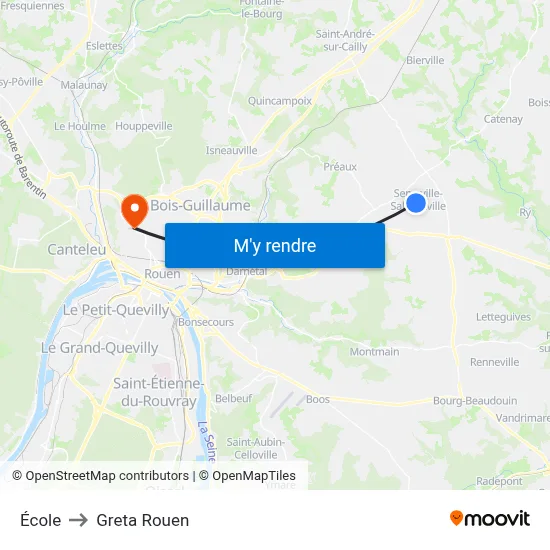 École to Greta Rouen map