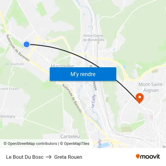 Le Bout Du Bosc to Greta Rouen map
