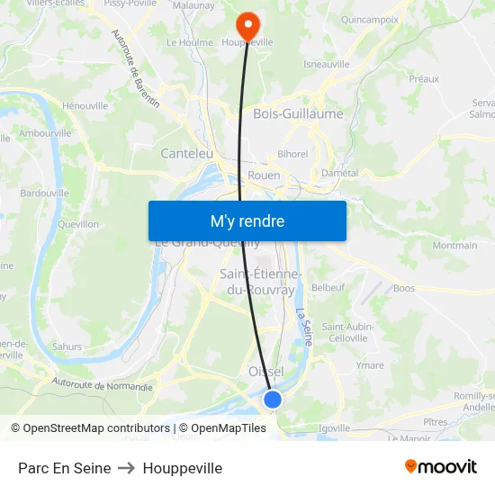 Parc En Seine to Houppeville map