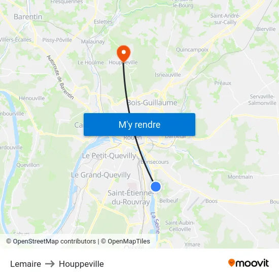 Lemaire to Houppeville map