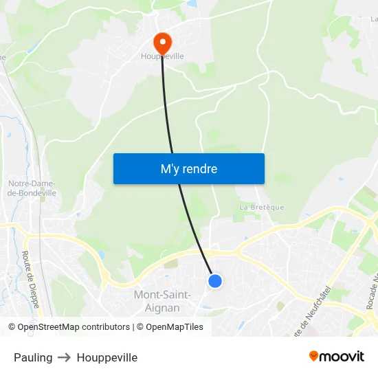 Pauling to Houppeville map