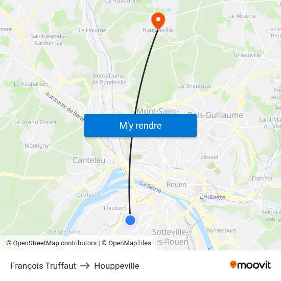 François Truffaut to Houppeville map