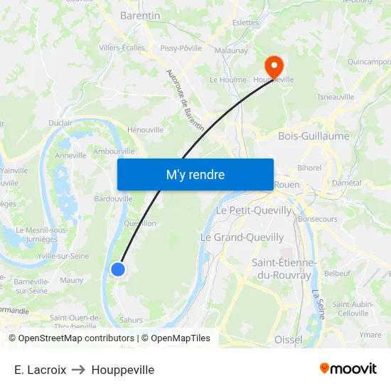 E. Lacroix to Houppeville map