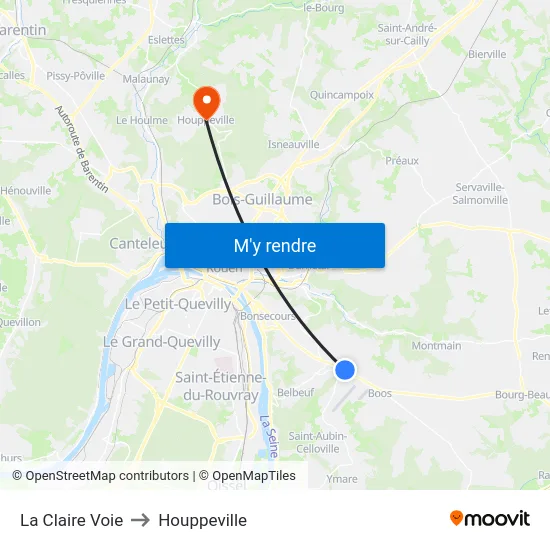 La Claire Voie to Houppeville map