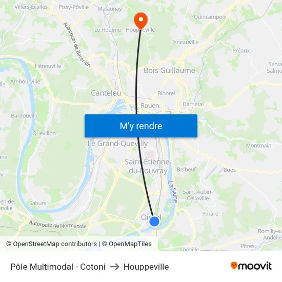 Pôle Multimodal - Cotoni to Houppeville map