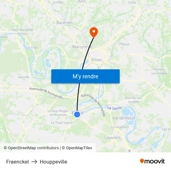 Fraenckel to Houppeville map