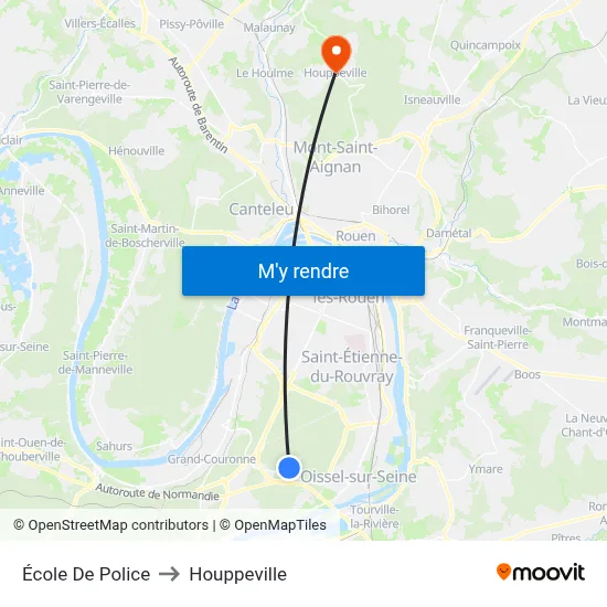 École De Police to Houppeville map