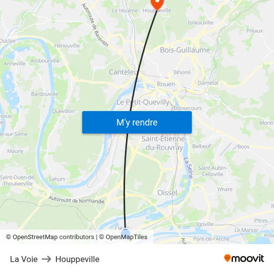La Voie to Houppeville map