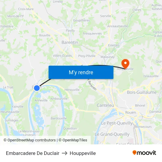 Embarcadere De Duclair to Houppeville map