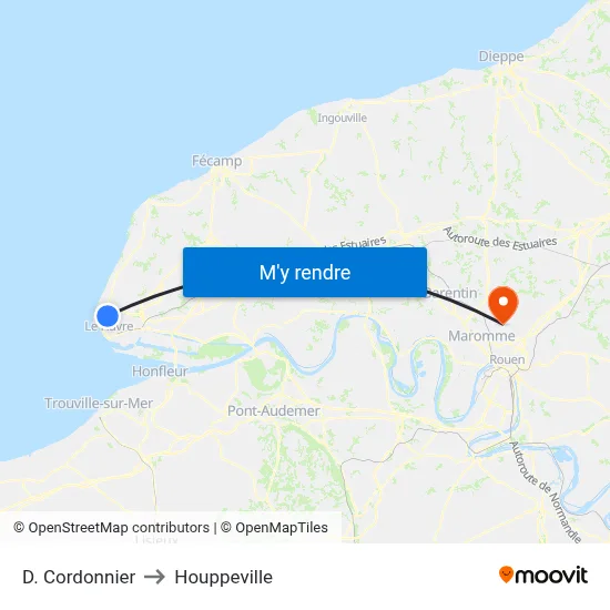 D. Cordonnier to Houppeville map