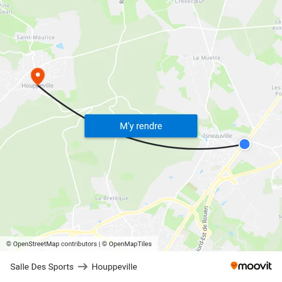 Salle Des Sports to Houppeville map