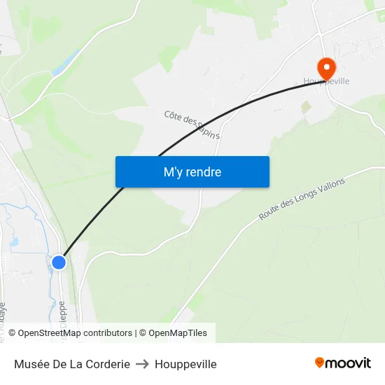Musée De La Corderie to Houppeville map