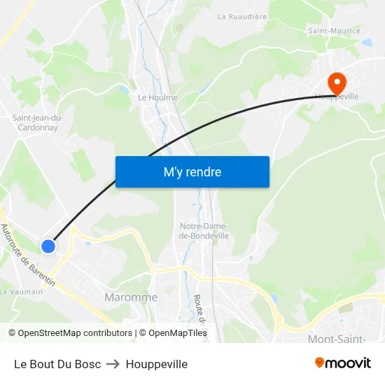 Le Bout Du Bosc to Houppeville map