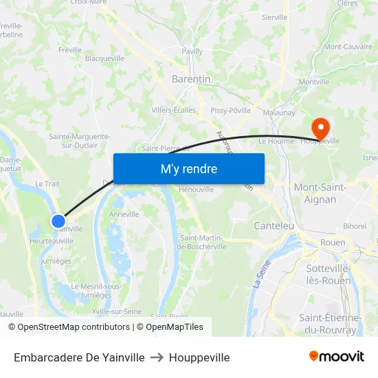 Embarcadere De Yainville to Houppeville map