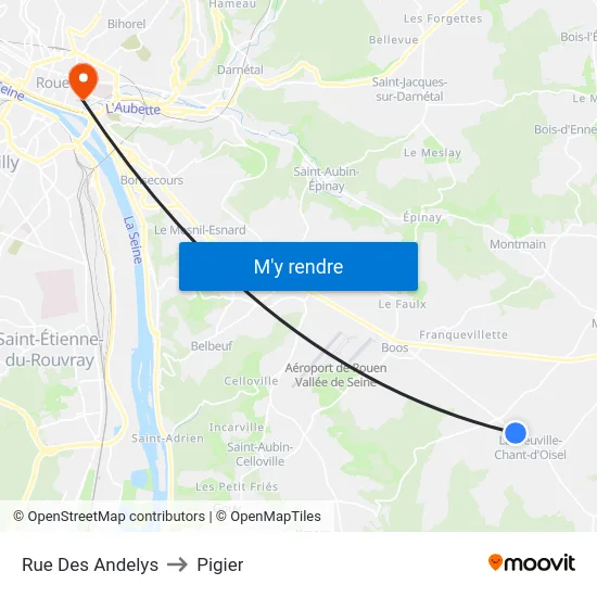 Rue Des Andelys to Pigier map