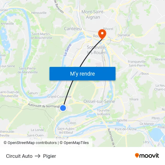 Circuit Auto to Pigier map
