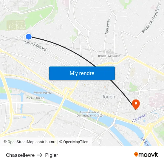 Chasselievre to Pigier map