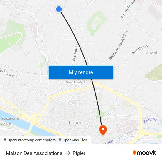 Maison Des Associations to Pigier map