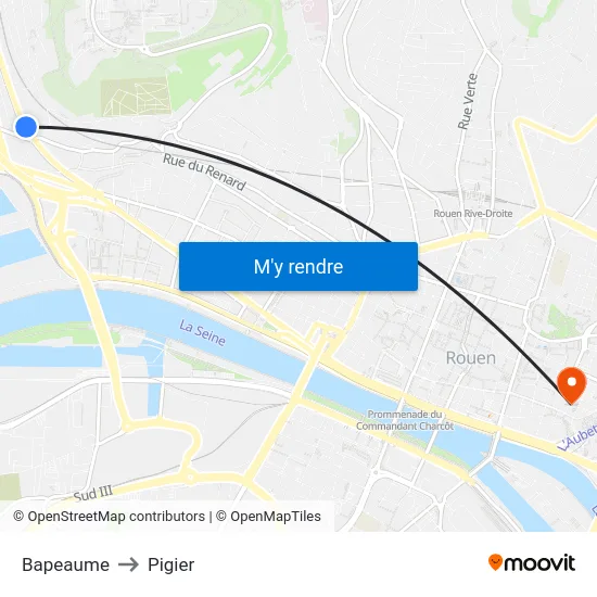 Bapeaume to Pigier map