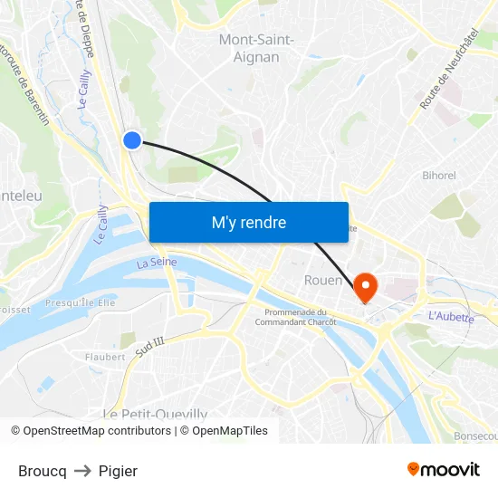 Broucq to Pigier map