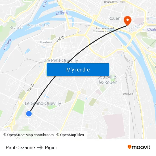 Paul Cézanne to Pigier map
