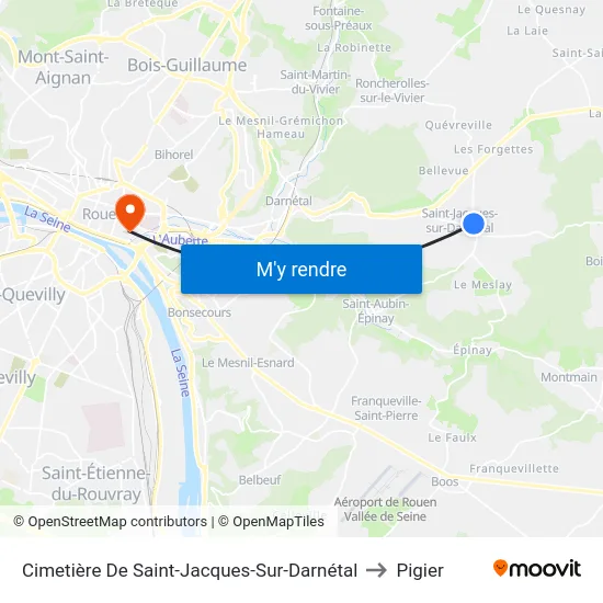 Cimetière De Saint-Jacques-Sur-Darnétal to Pigier map
