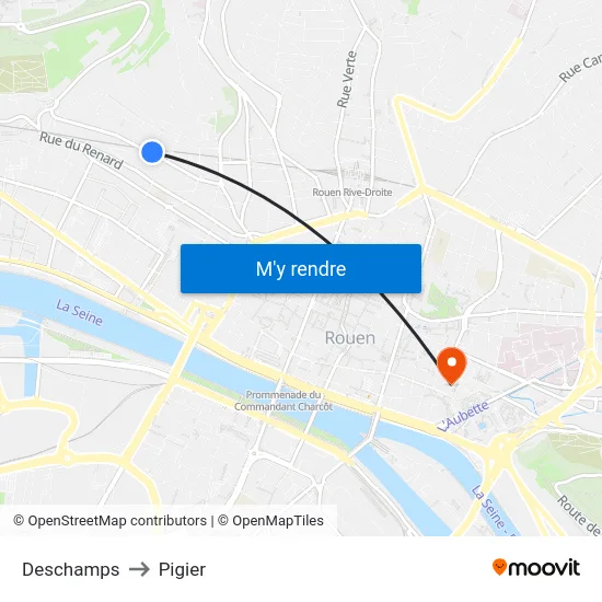 Deschamps to Pigier map