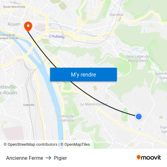 Ancienne Ferme to Pigier map