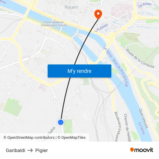 Garibaldi to Pigier map