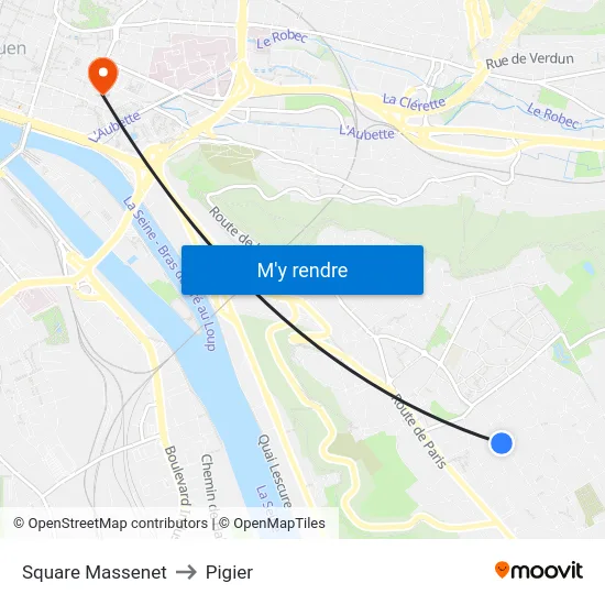 Square Massenet to Pigier map