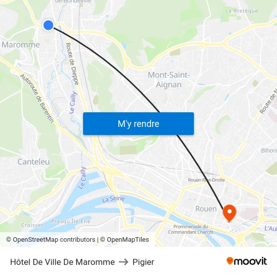 Hôtel De Ville De Maromme to Pigier map