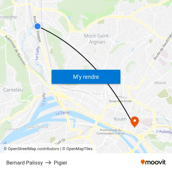 Bernard Palissy to Pigier map