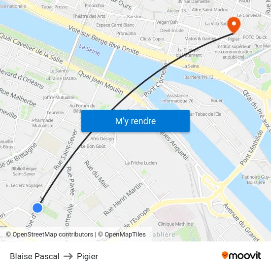 Blaise Pascal to Pigier map