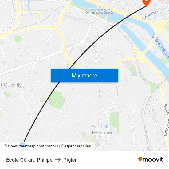 École Gérard Philipe to Pigier map