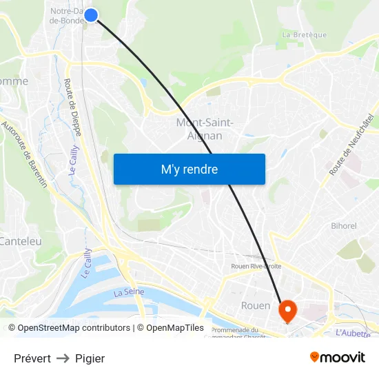 Prévert to Pigier map