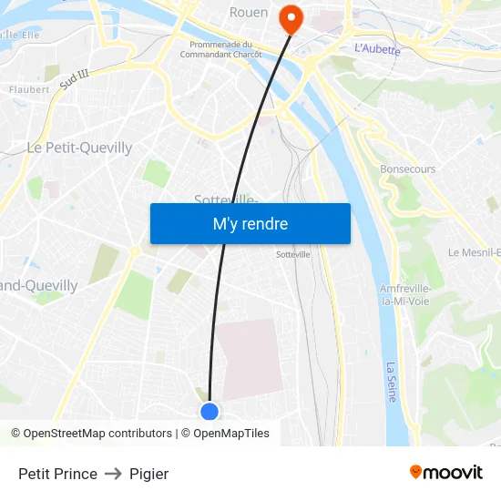 Petit Prince to Pigier map