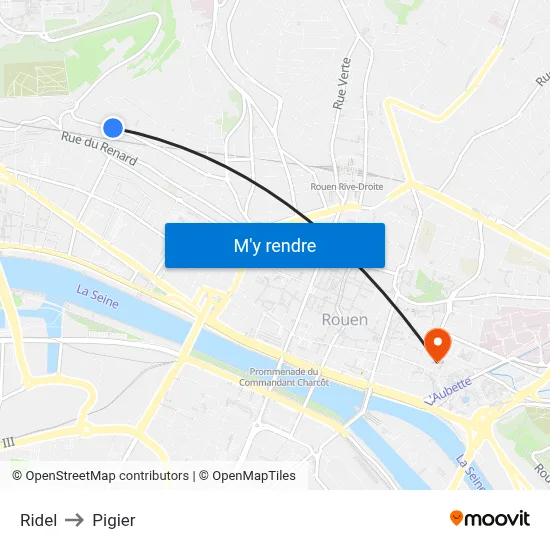 Ridel to Pigier map