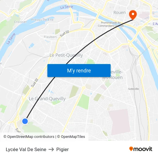 Lycée Val De Seine to Pigier map