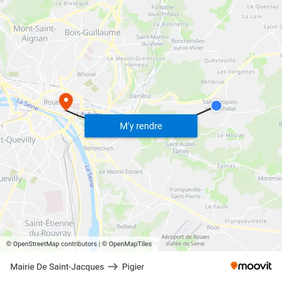 Mairie De Saint-Jacques to Pigier map