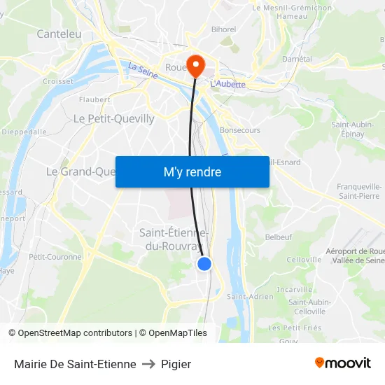 Mairie De Saint-Etienne to Pigier map