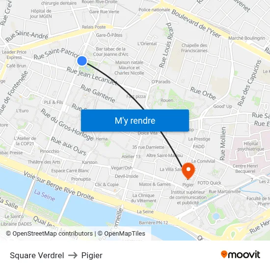 Square Verdrel to Pigier map