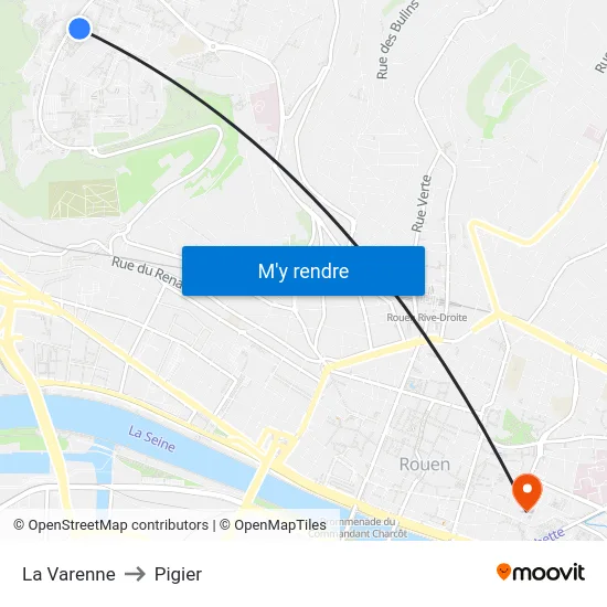 La Varenne to Pigier map