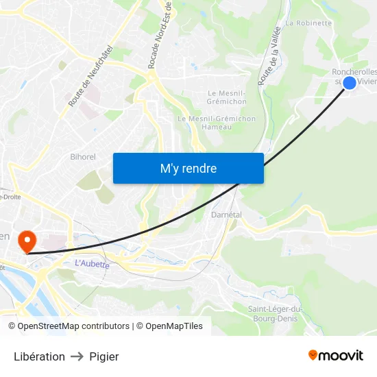 Libération to Pigier map